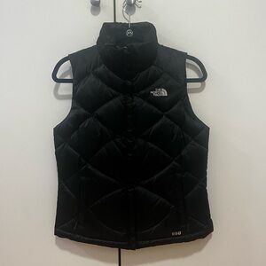 The North Face Black Quilted Diamond Baffle Down Vest